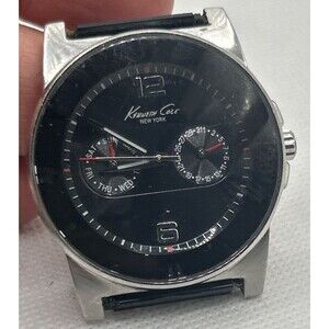 KENNETH COLE MULTIFUNCTION QUARTZ Mens BLACK DIAL KC1405 *No Band